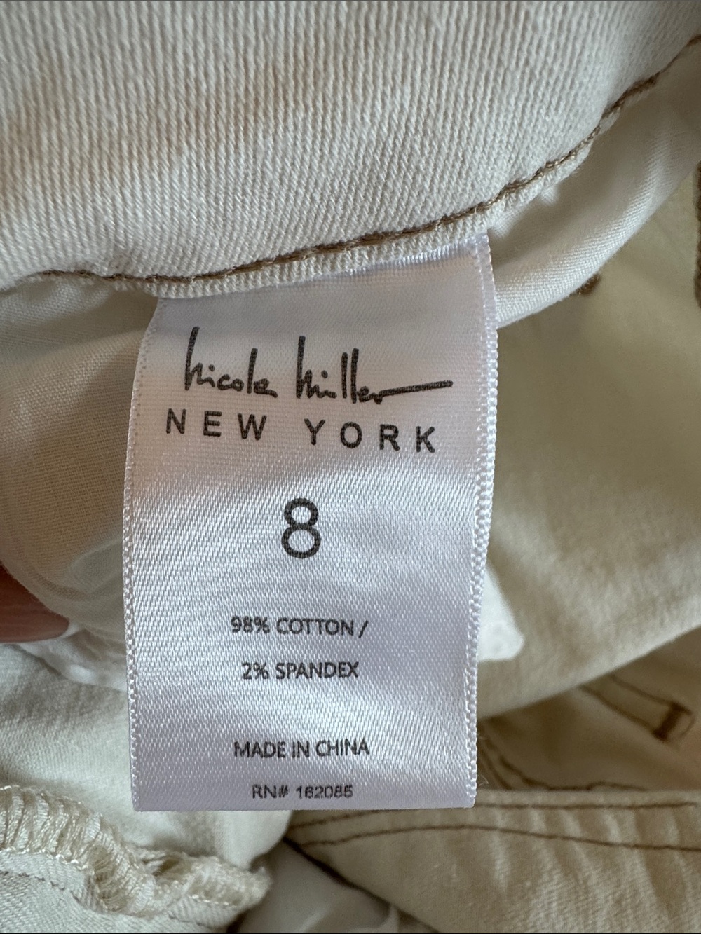 Soho Cream Ankle Crop High-Rise Slim Jeans- raw hem - Picture 5 of 5
